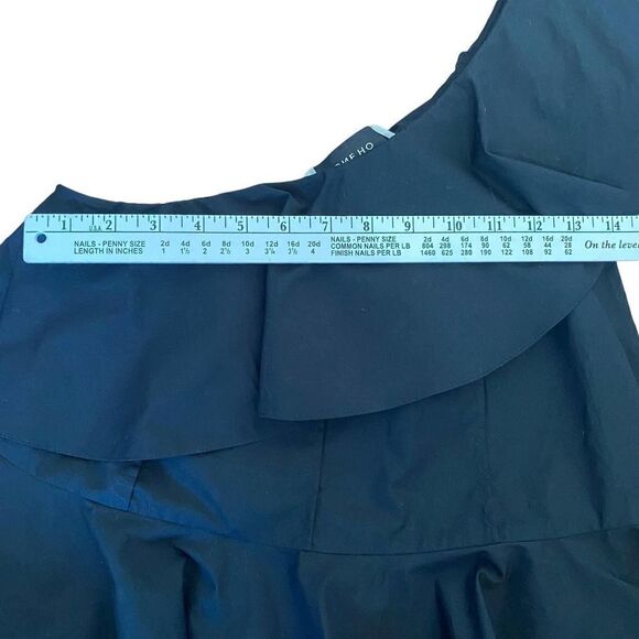 Yune ho asymmetrical ruffle top‎ black one shoulder XS - Picture 9 of 11